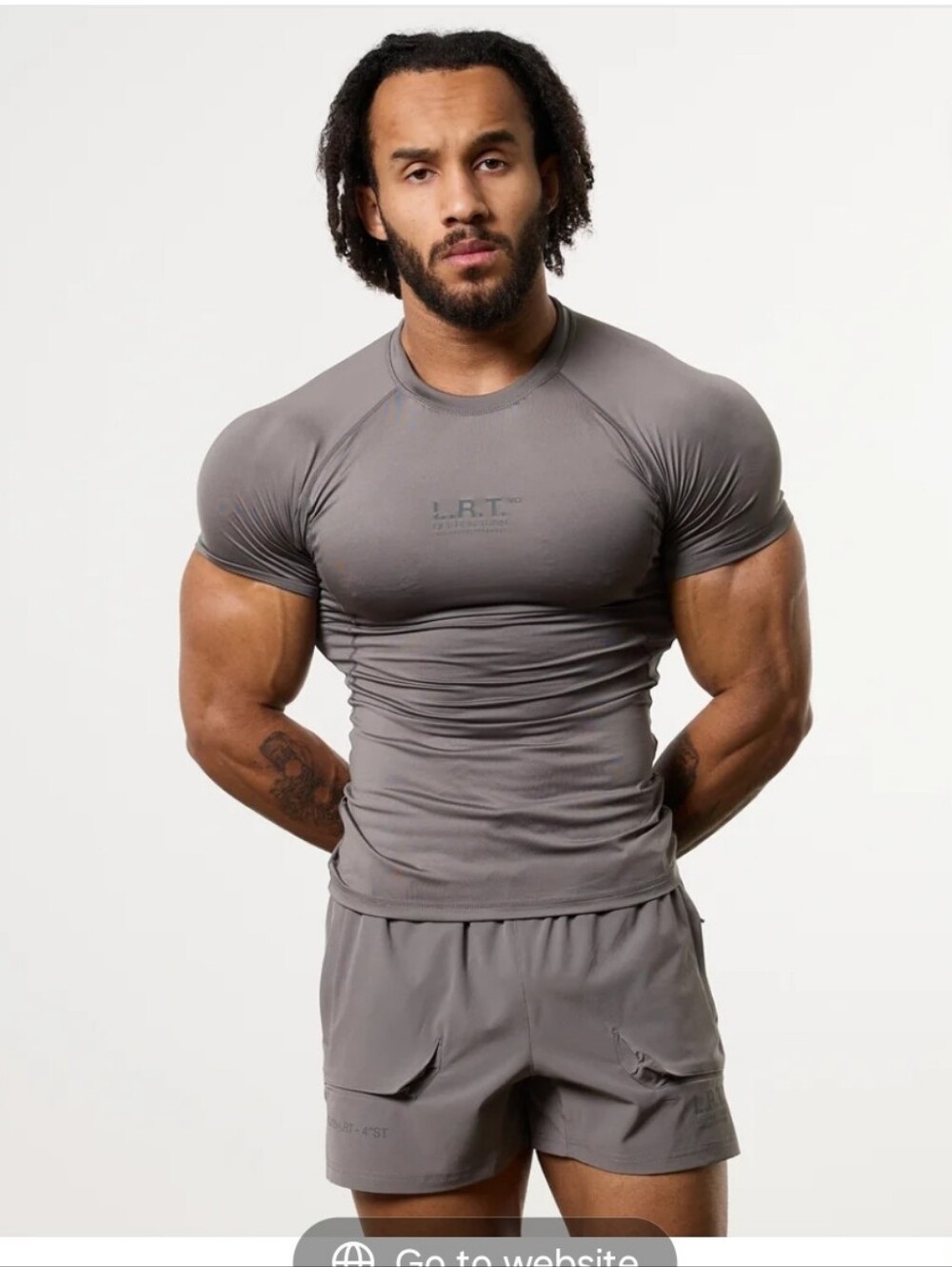 LRT Grey Performance Short Sleeve Base Layer Top
